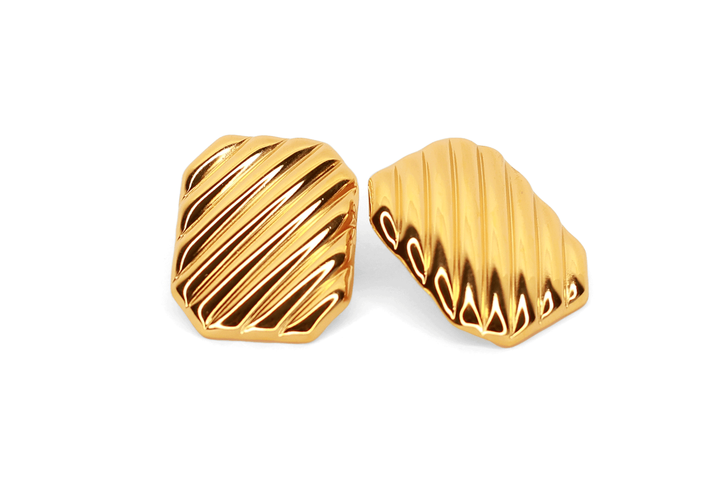 Rectangular Texture Stud Earrings