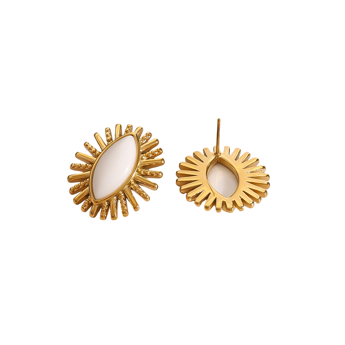 Marquise Cut White Earings