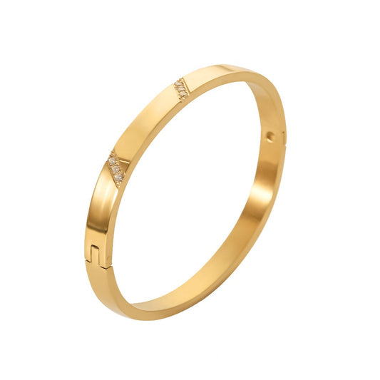 Gold Bangles with crystals