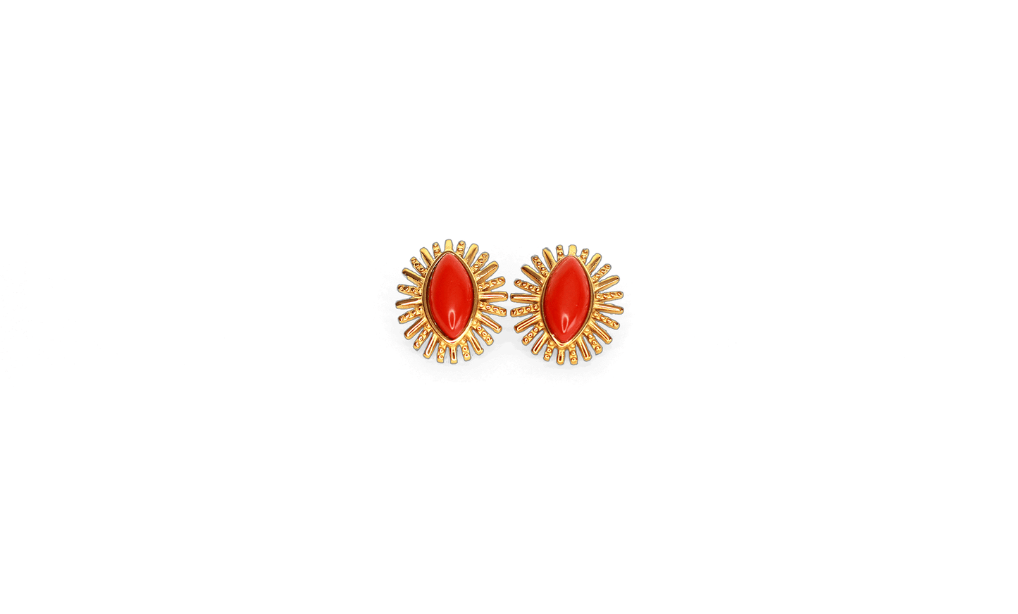 Marquise Cut Red Earings