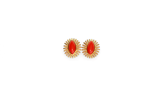 Marquise Cut Red Earings