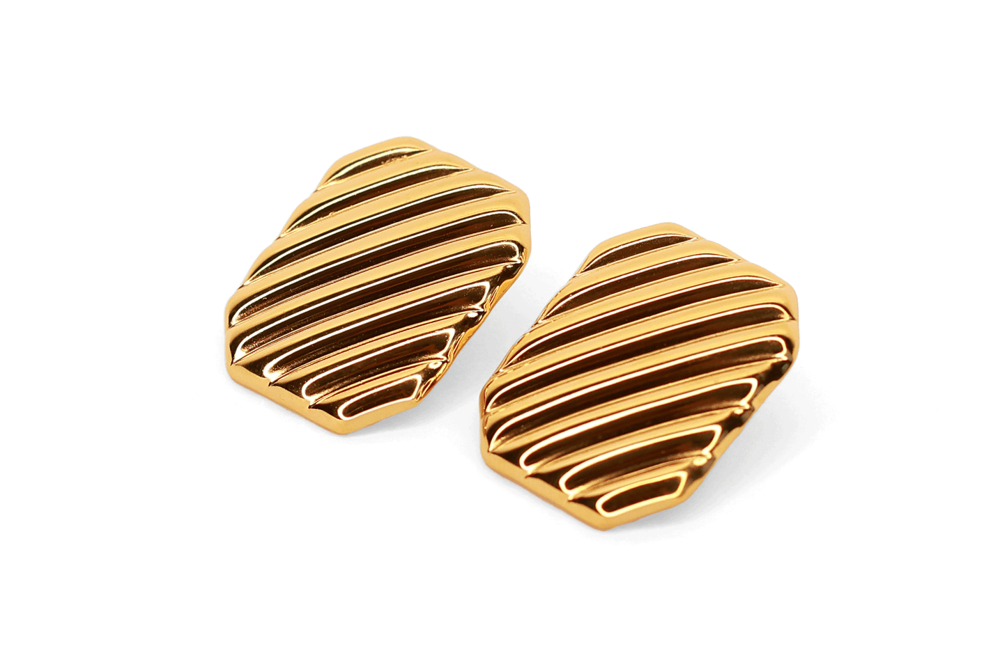 Rectangular Texture Stud Earrings